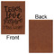 Teacher Quote Leatherette Sketchbooks - Large - Single Sided - Front & Back View