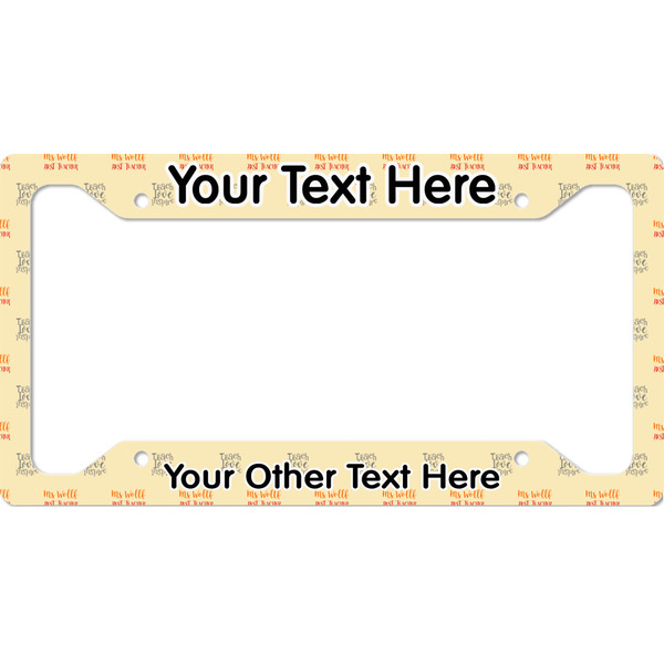 Custom Teacher Gift License Plate Frame - Style A (Personalized)
