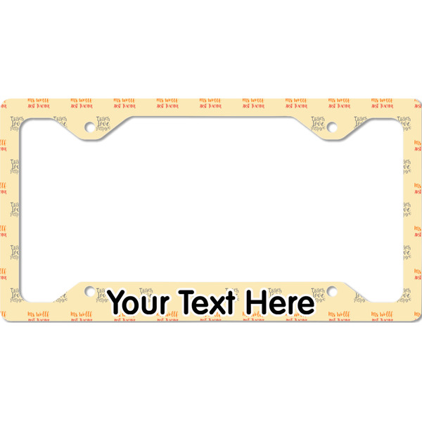 Custom Teacher Gift License Plate Frame - Style C (Personalized)