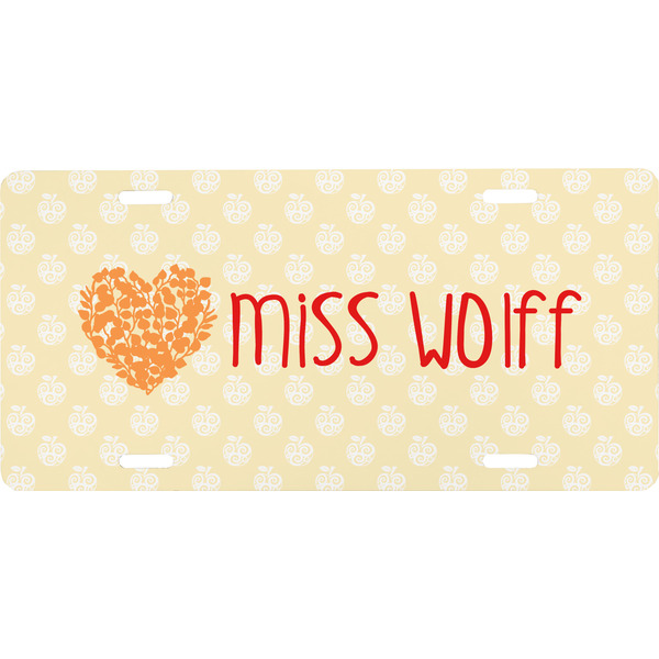 Custom Teacher Gift Front License Plate (Personalized)
