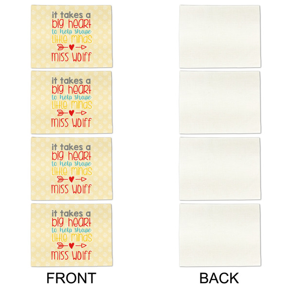 Teacher Quote Linen Placemat - APPROVAL Set of 4 (single sided)