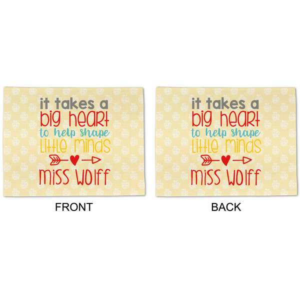 Teacher Quote Linen Placemat - APPROVAL (double sided)