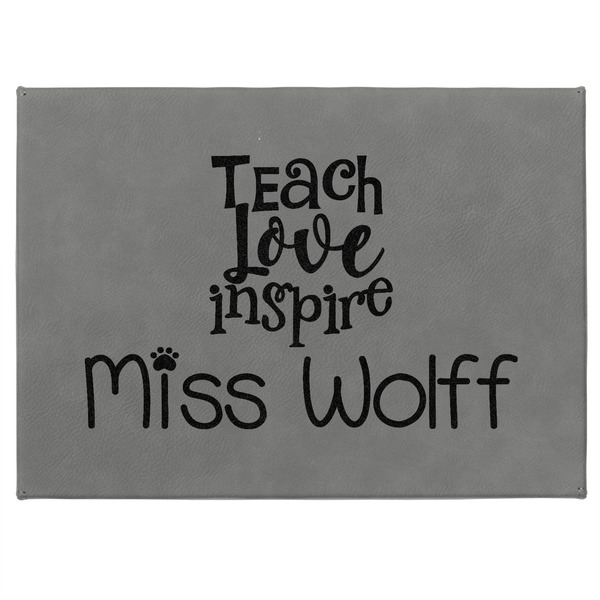 Teacher Quote Medium Gift Box with Engraved Leather Lid - Approval