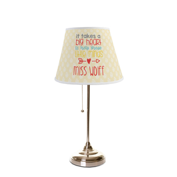 Teacher Quote Poly Film Empire Lampshade - On Stand