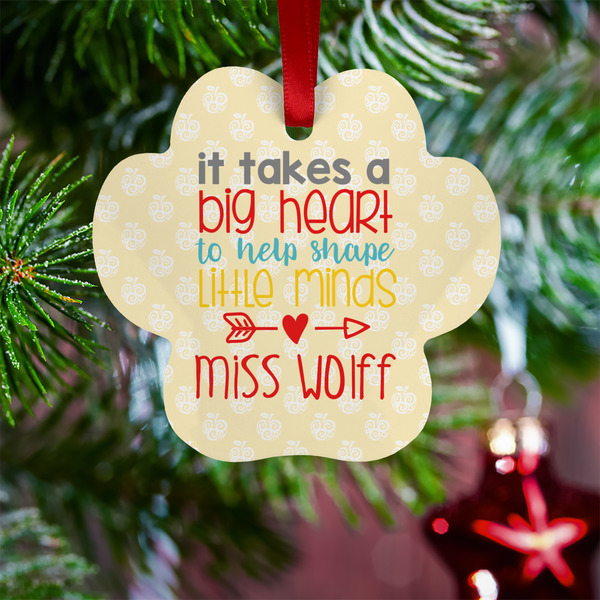 Teacher Quote Metal Paw Ornament - Lifestyle