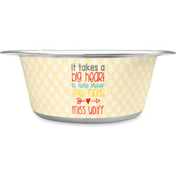 Teacher Gift Stainless Steel Dog Bowl - Large (Personalized)