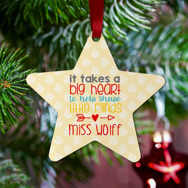 Teacher Quote Metal Star Ornament - Lifestyle