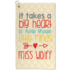 Teacher Gift Microfiber Golf Towel - Large (Personalized)