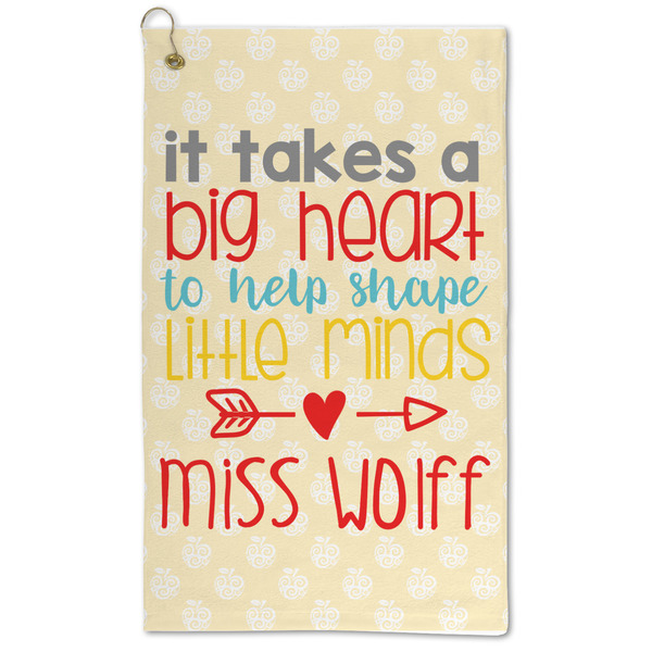 Custom Teacher Gift Microfiber Golf Towel - Large (Personalized)