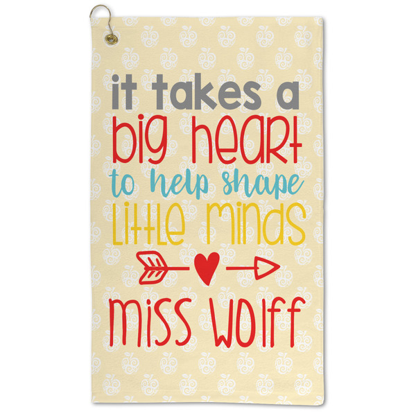 Custom Teacher Gift Microfiber Golf Towel (Personalized)