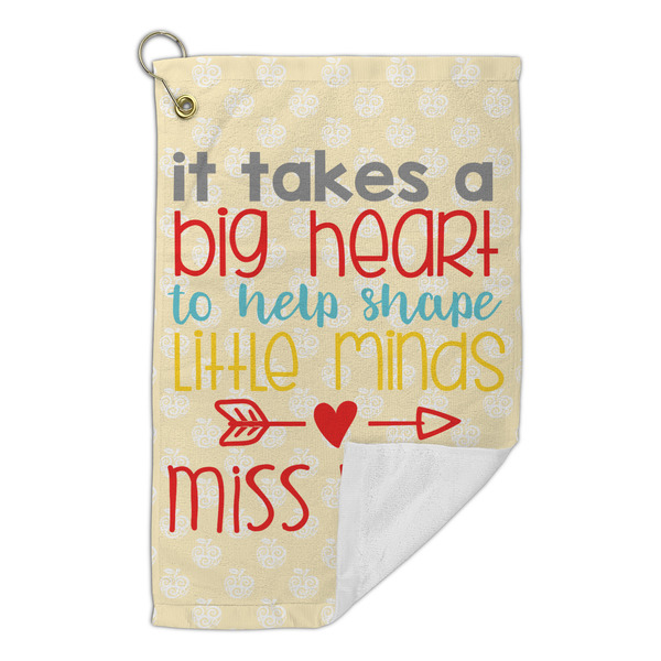 Teacher Quote Microfiber Golf Towels Small - FRONT FOLDED