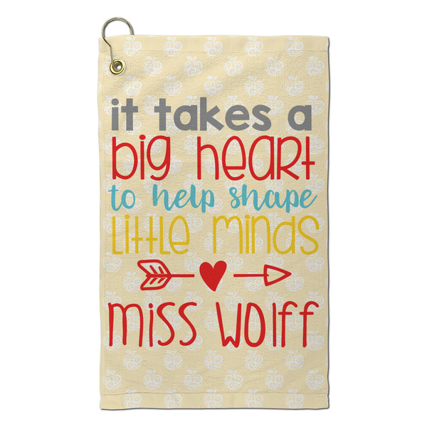 Custom Teacher Gift Microfiber Golf Towel - Small (Personalized)