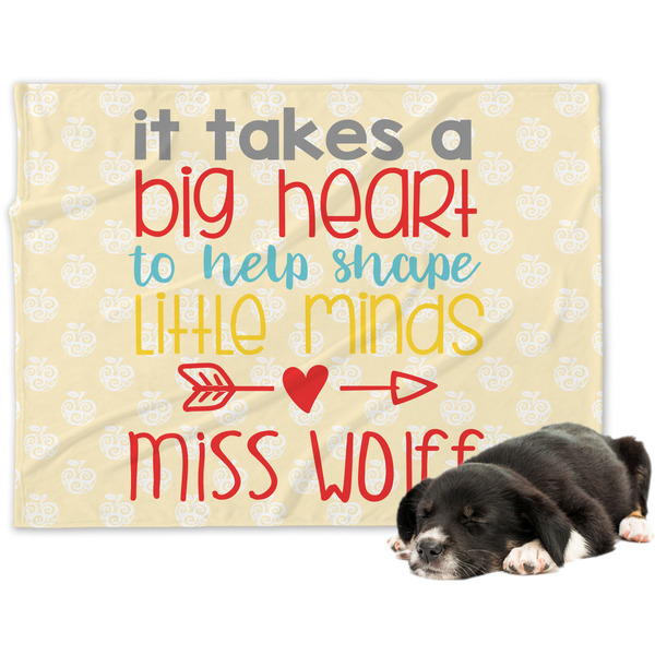 Custom Teacher Gift Dog Blanket - Large (Personalized)