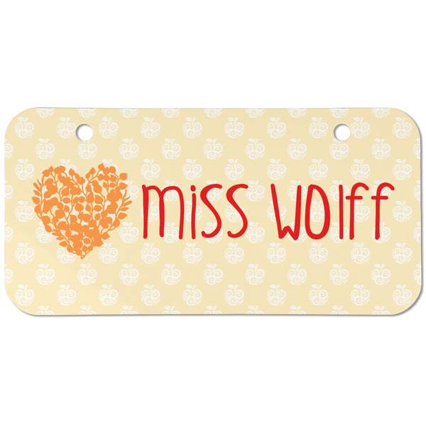 Custom Teacher Gift Mini/Bicycle License Plate - 2 Holes (Personalized)