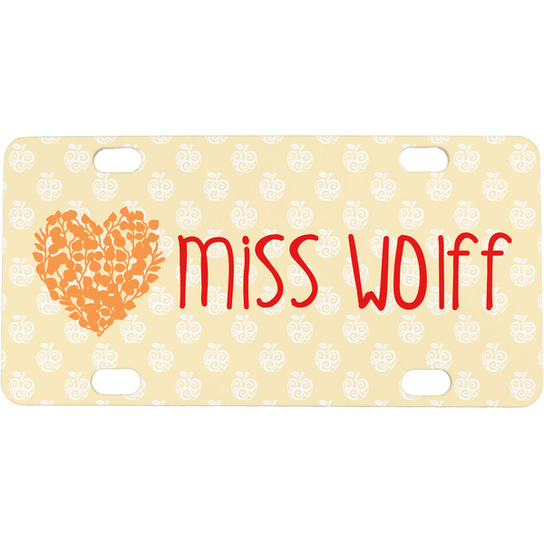 Custom Teacher Gift Mini / Bicycle License Plate - 4 Holes (Personalized)