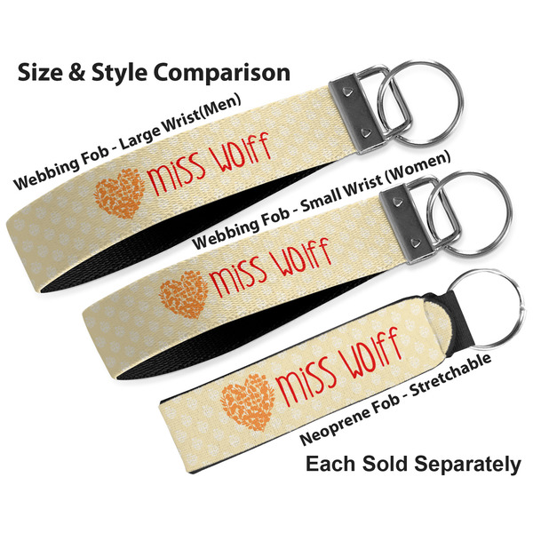 Teacher Quote Multiple Key Ring comparison sizes