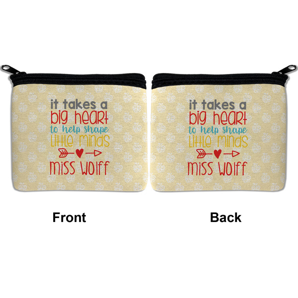 Teacher Quote Neoprene Coin Purse - Front & Back (APPROVAL)