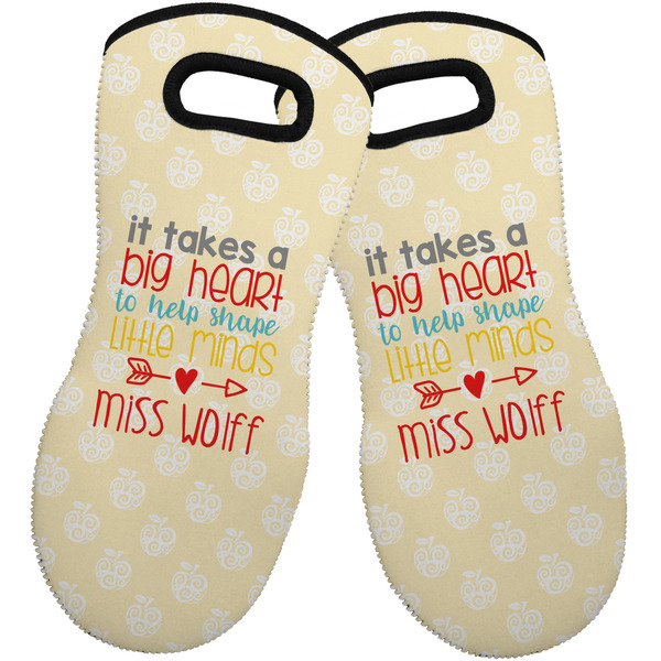 Custom Teacher Gift Neoprene Oven Mitts - Set of 2 (Personalized)