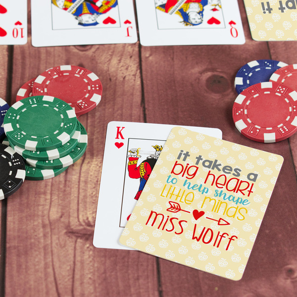 Teacher Quote On Table with Poker Chips