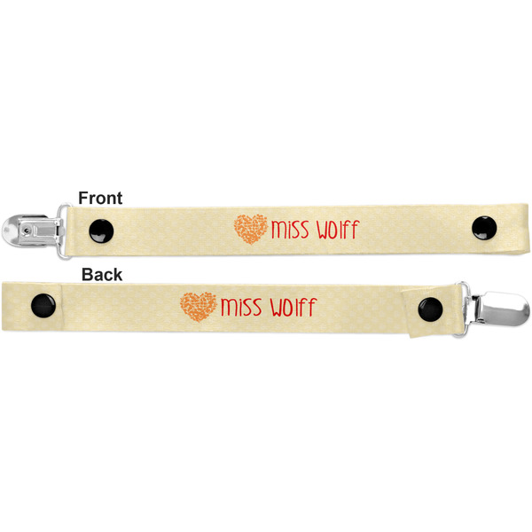 Teacher Quote Pacifier Clip - Front and Back