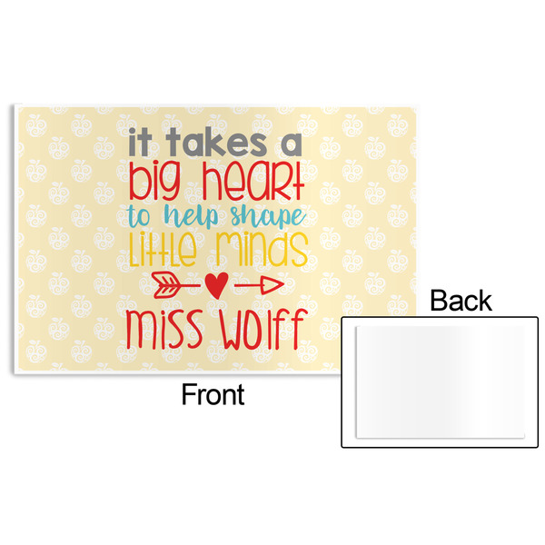 Teacher Quote Disposable Paper Placemat - Front & Back
