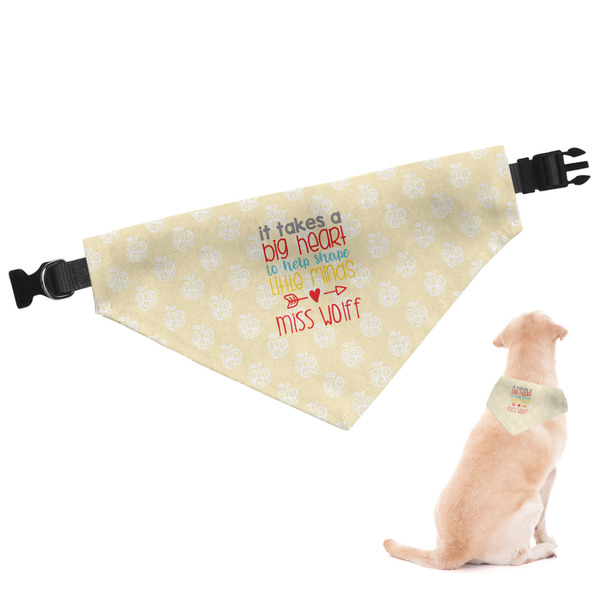 Custom Teacher Gift Dog Bandana - Large (Personalized)