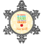 Teacher Gift Vintage Snowflake Ornament (Personalized)