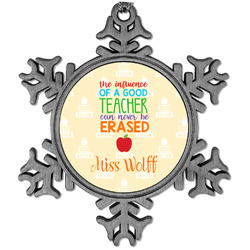 Teacher Gift Vintage Snowflake Ornament (Personalized)