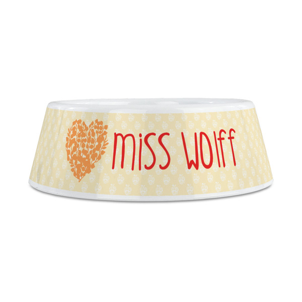 Teacher Quote Plastic Dog Bowls - Medium - FRONT