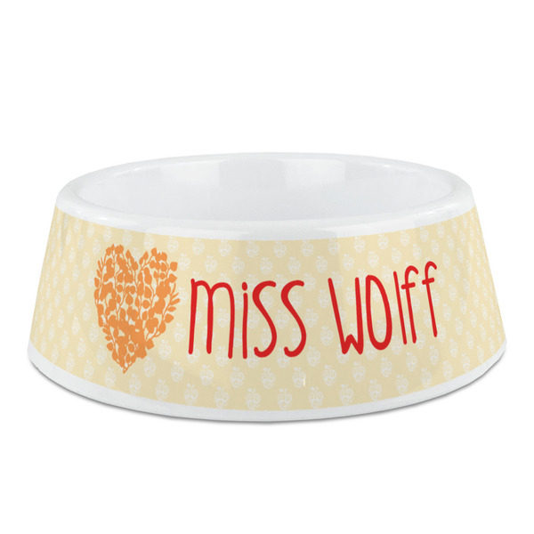 Custom Teacher Gift Plastic Dog Bowl (Personalized)
