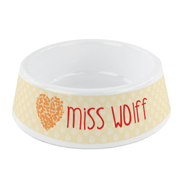 Custom Teacher Gift Plastic Dog Bowl - Small (Personalized)