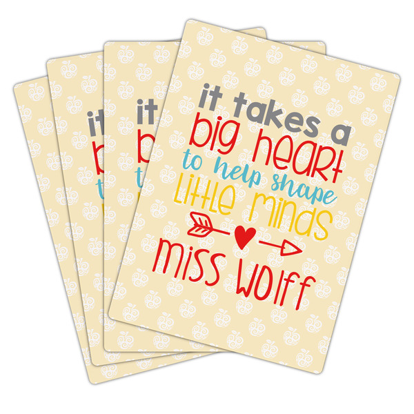 Teacher Quote Playing Cards - Hand Back View