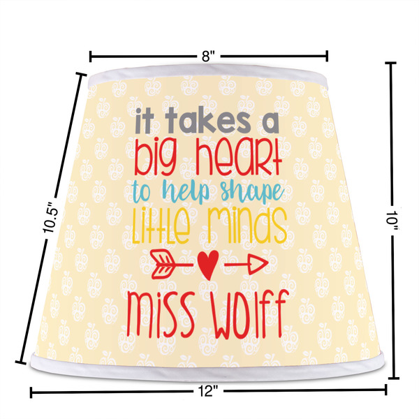 Teacher Quote Poly Film Empire Lampshade - Dimensions