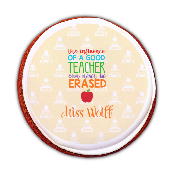 Teacher Quote Printed Icing Circle - Medium - On Cookie