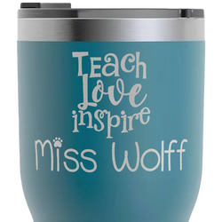Teacher Gift RTIC Tumbler - Dark Teal - Laser Engraved - Double-Sided (Personalized)