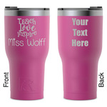 Teacher Gift RTIC Tumbler - Magenta - Laser Engraved - Double-Sided (Personalized)