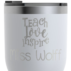 Teacher Gift RTIC Tumbler - White - Laser Engraved - Double-Sided (Personalized)