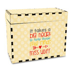 Teacher Gift Wood Recipe Box - Full Color Print (Personalized)