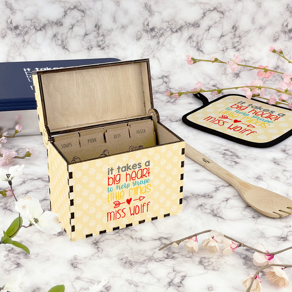 Teacher Quote Recipe Box - Full Color - In Context