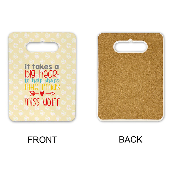 Teacher Quote Rectangle Trivet with Handle - APPROVAL