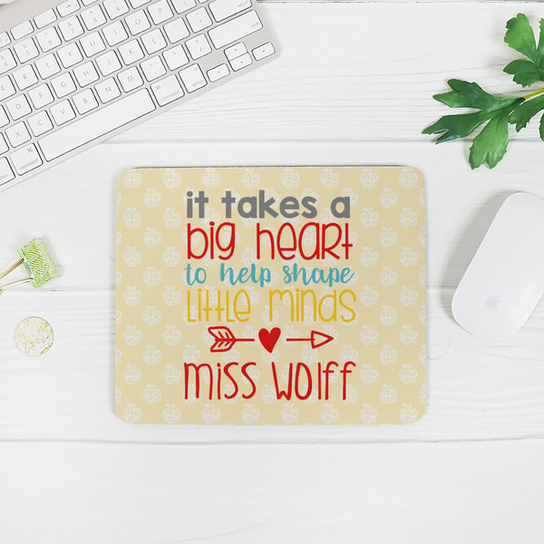Teacher Quote Rectangular Mouse Pad - LIFESTYLE 2