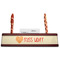 Teacher Quote Red Mahogany Nameplates with Business Card Holder - Straight
