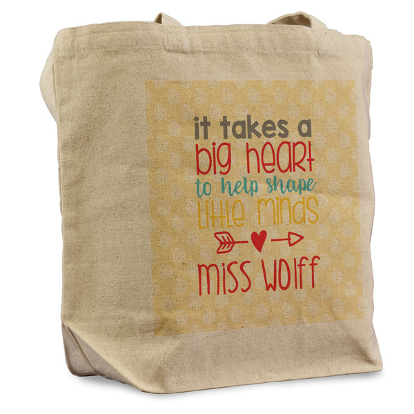 Custom Teacher Gift Reusable Cotton Grocery Bag (Personalized)