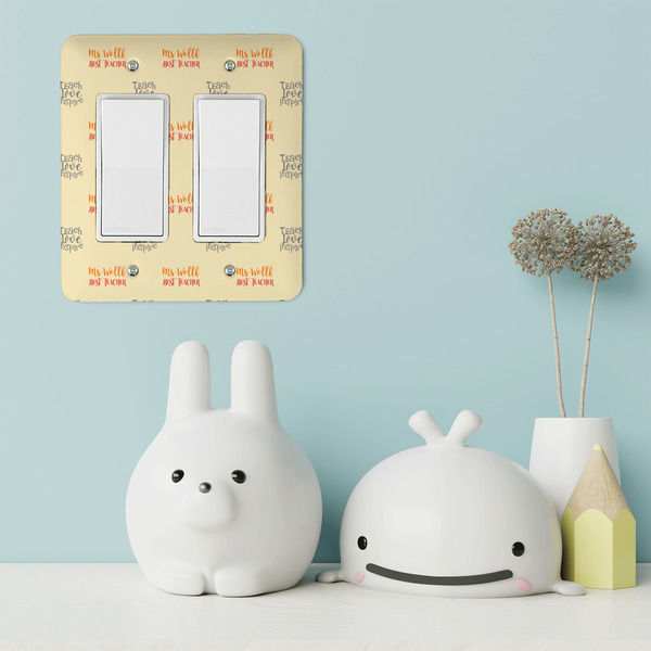 Teacher Quote Rocker Light Switch Covers - Double - IN CONTEXT