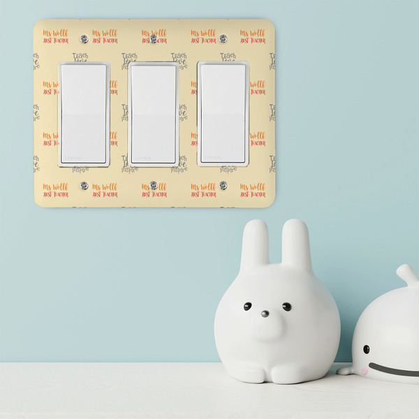 Teacher Quote Rocker Light Switch Covers - Triple - IN CONTEXT
