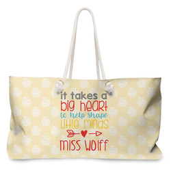 Teacher Gift Large Tote Bag with Rope Handles (Personalized)