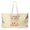 Teacher Quote Large Rope Tote Bag - Front View
