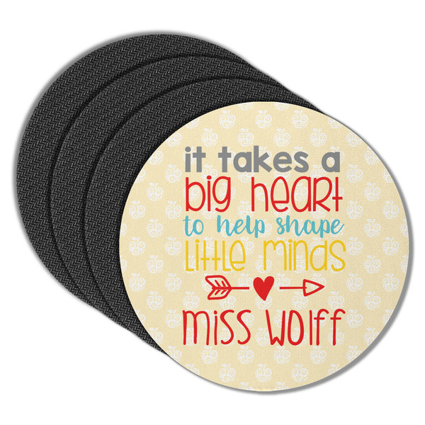Teacher Quote Round Coaster Rubber Back - Main