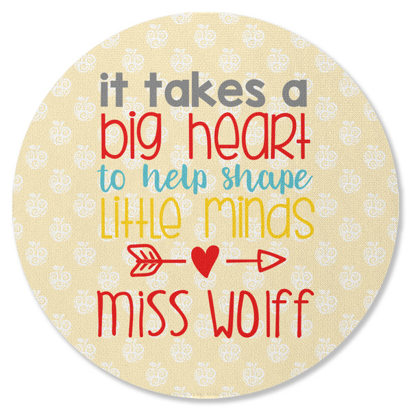 Teacher Quote Round Coaster Rubber Back - Single