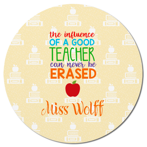 Teacher Quote Round Fridge Magnet - FRONT